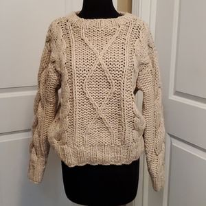 Lulu's  Beige Cable sweater